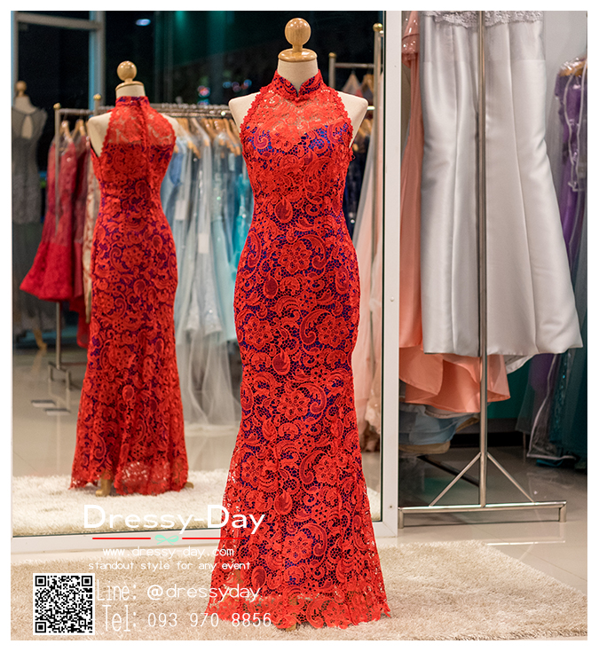 รหัส ชุดกี่เพ้า : KPL006 ถ้าคุณกำลังมองหา ชุดกี่เพ้าประยุกต์สวยๆ ใส่แล้วแอบเซ็กซี่เล็กๆ แต่ยังคงความหรูและสง่า รุ่นนี้ตอบโจทย์มาก เหมาะสำหรับใส่ในพิธียกน้ำชา พิธีแต่งงานแบบจีน หรือ ถ่ายพรีเวดดิ้ง