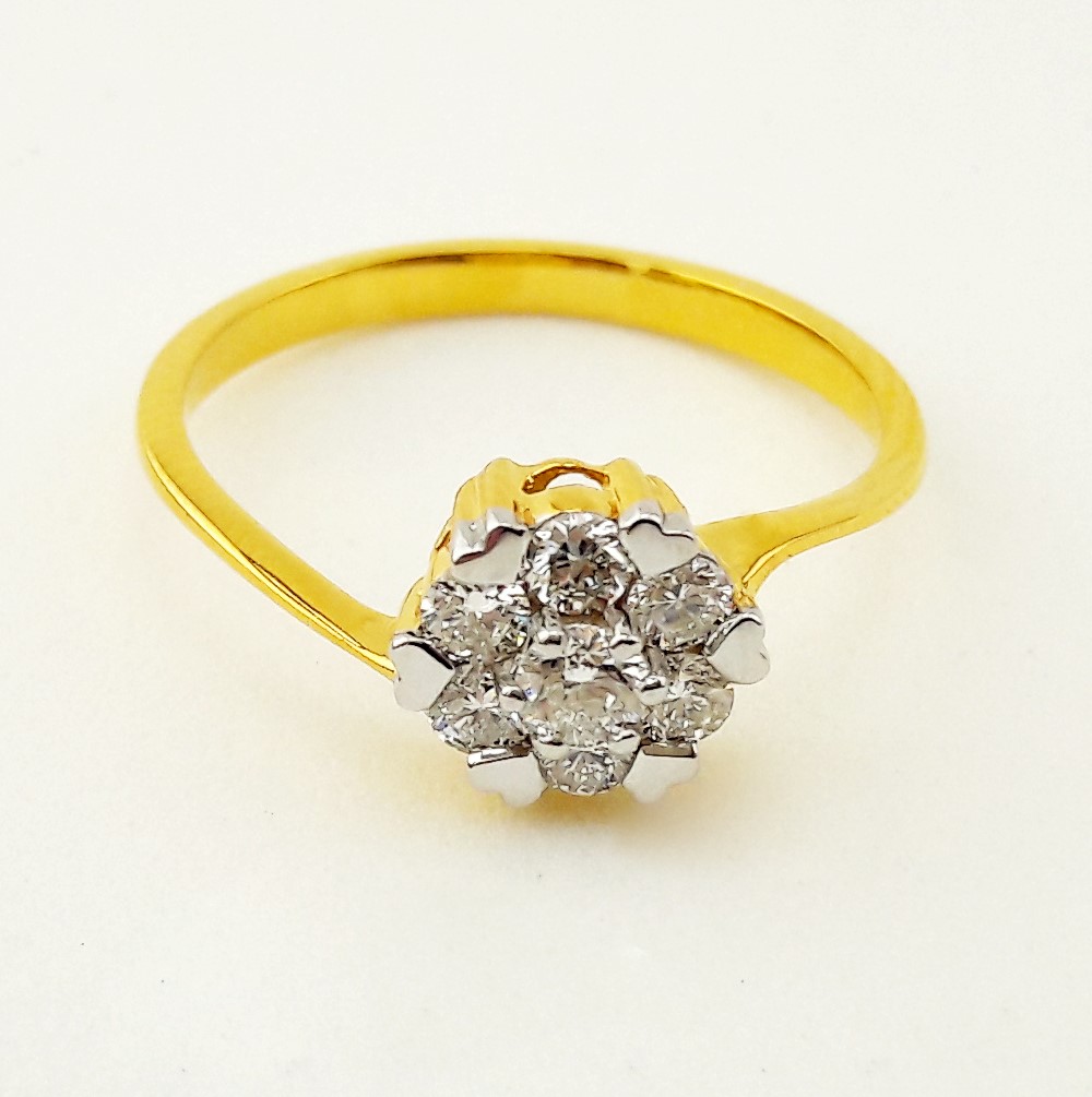 สั่งผลิตเพชรเบลเยี่ยมคัท แหวนแต่งงาน แหวนหมั้น ใส่เที่ยว ออกงาน แหวนทองคำ 18K เพชรแท้ 0.45 กะรัต 2.60 กรัม น้ำ 99 ราคาถูกมาก มีใบรับประกันค่ะ