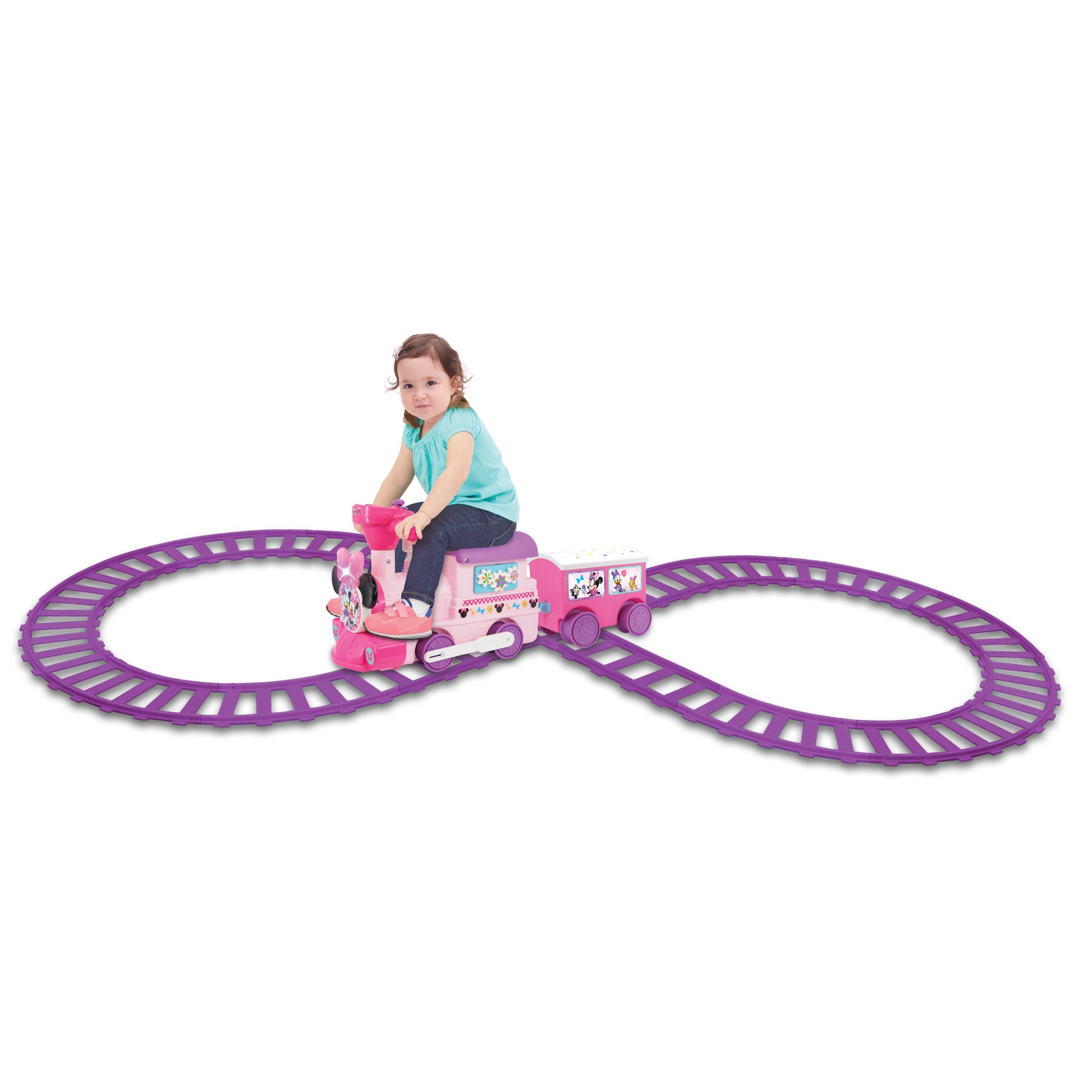 รถไฟแบตเตอรี่พร้อมราง Disney Minnie Mouse 6-Volt Powered Train with Tracks and Caboose