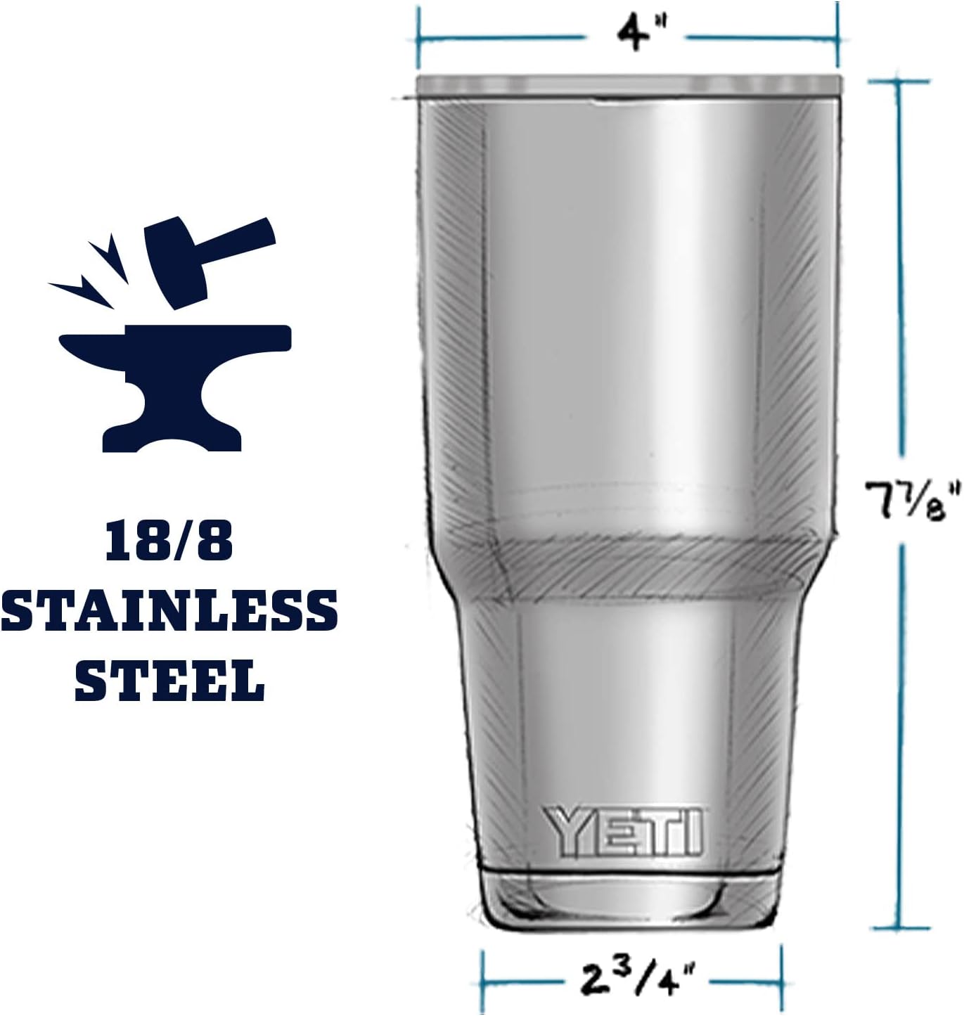 YETI แก้วน้ำ Rambler 30 Oz Tumbler