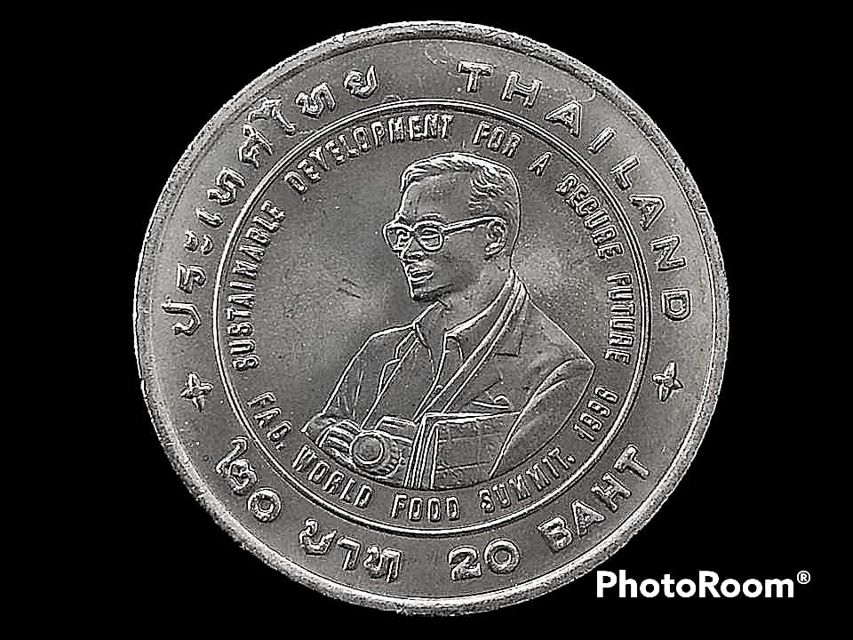 เฉลิมพระเกียรติ 20 Baht (F.A.O. Agricola Medal to HM King Bhumibol Adulyadej