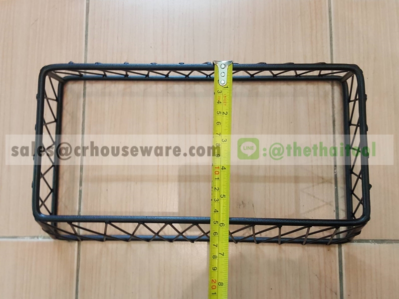 ชั้นโชว์อาหารทรงตาข่าย พร้อมถาดรอง 005-HR022-12+MSL