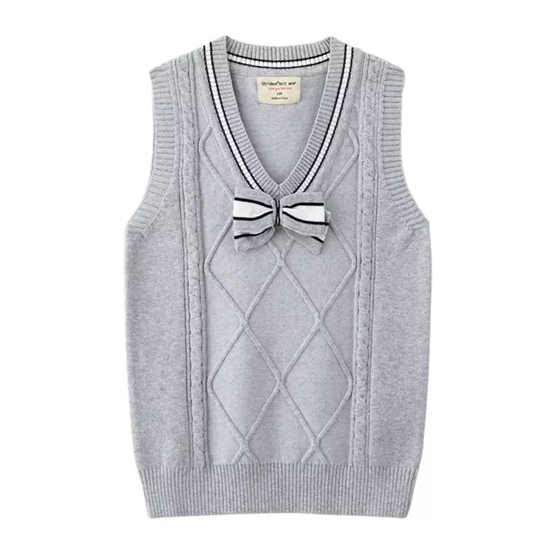 เสื้อกันหนาว เสื้อกั๊กเด็ก ไหมพรมริ้ว