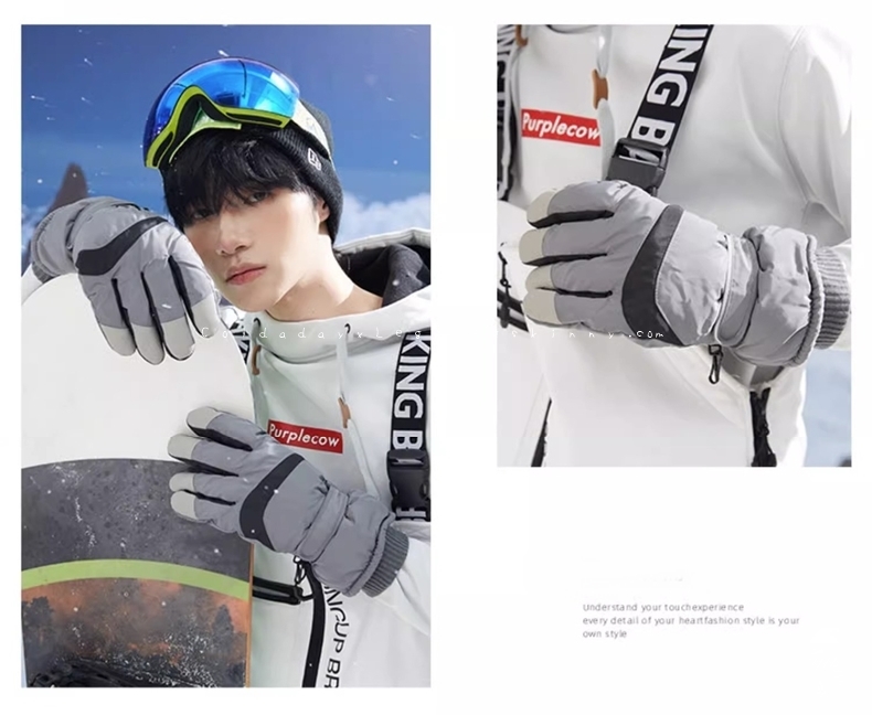 ถุงมือกันหิมะ ถุงมือสกี กันหิมะทัชสกรีน ชาย/หญิง มี 3 สี