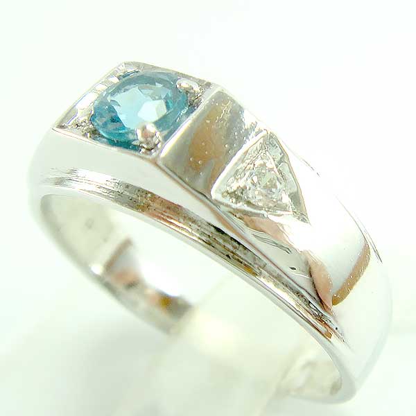 แหวนเงินแท้ราคาถูกชุบทองคำขาว สวิสบลูโทปาซแท้ 0.35 กะรัต เพชรCZ 0.05 กะรัต งานประณีตสวยงาม สั่งผลิตค่ะ