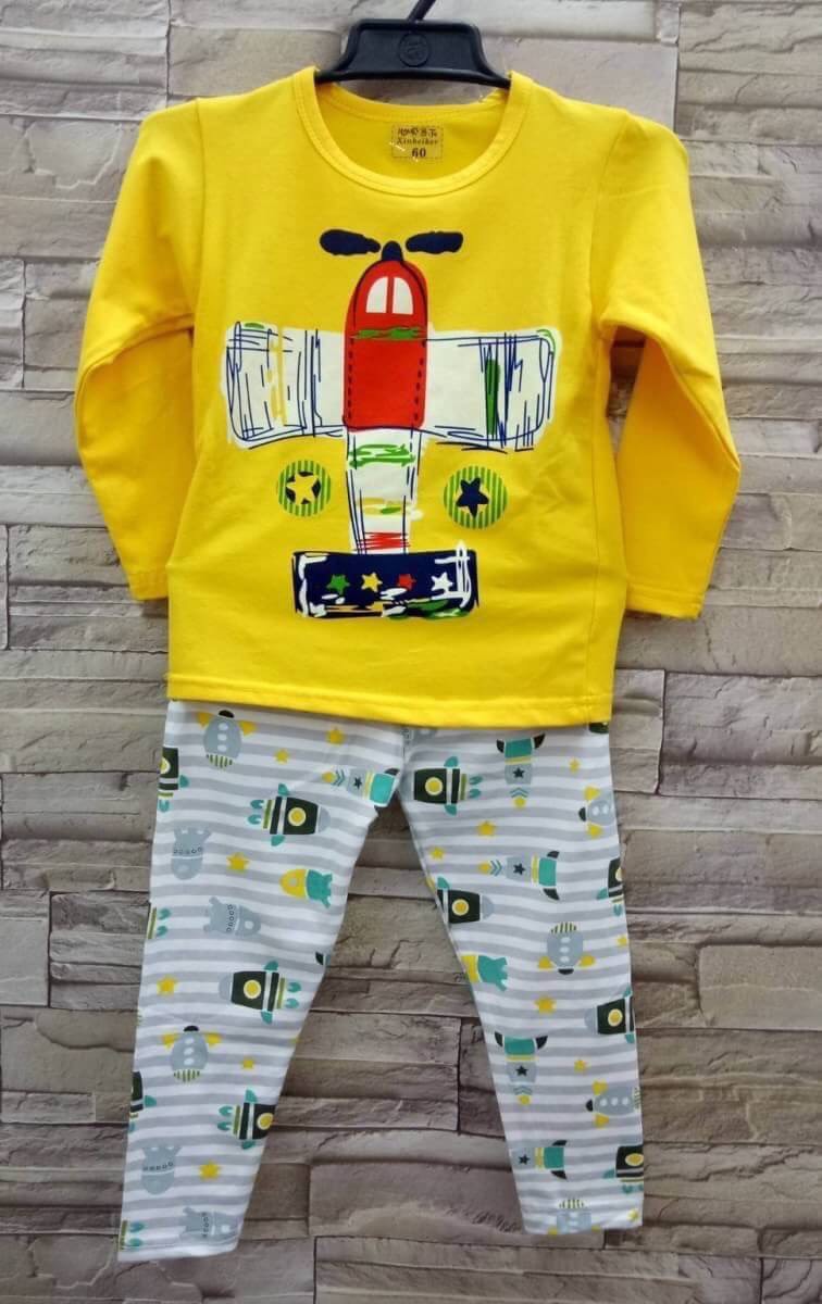 พร้อมส่ง ชุดนอนเด็ก ลายการ์ตูน ชาย/หญิง ชุดนอนขายาว