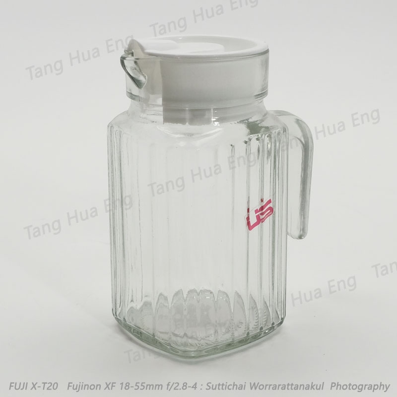 เหยือกน้ำพร้อมฝา ขนาด 450 มล. ( หูแก้วฝาขาว ) SQP-500SC