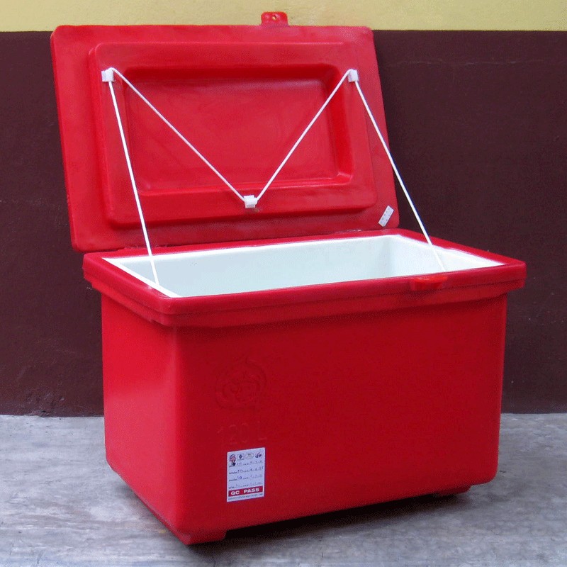 ถังแช่น้ำแข็งพลาสติก ขาต่ำ/ขาสูง ขนาด 120 ลิตร ตราฉลาม