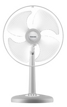 Toshiba พัดลมตั้งโต๊ะ ใบพัด 16 นิ้ว รุ่น DF-45 สีเทา