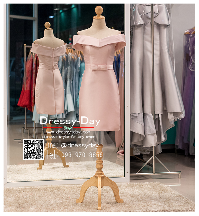รหัส ชุดไปงานแต่งงาน :PF084 ชุดไปงานแต่งงาน น่ารัก สีชมพู ใส่ไปงานแต่งงานกลางวัน หรือ กลางคืน สวย เรียบ หรู ดูดีสุดๆ
