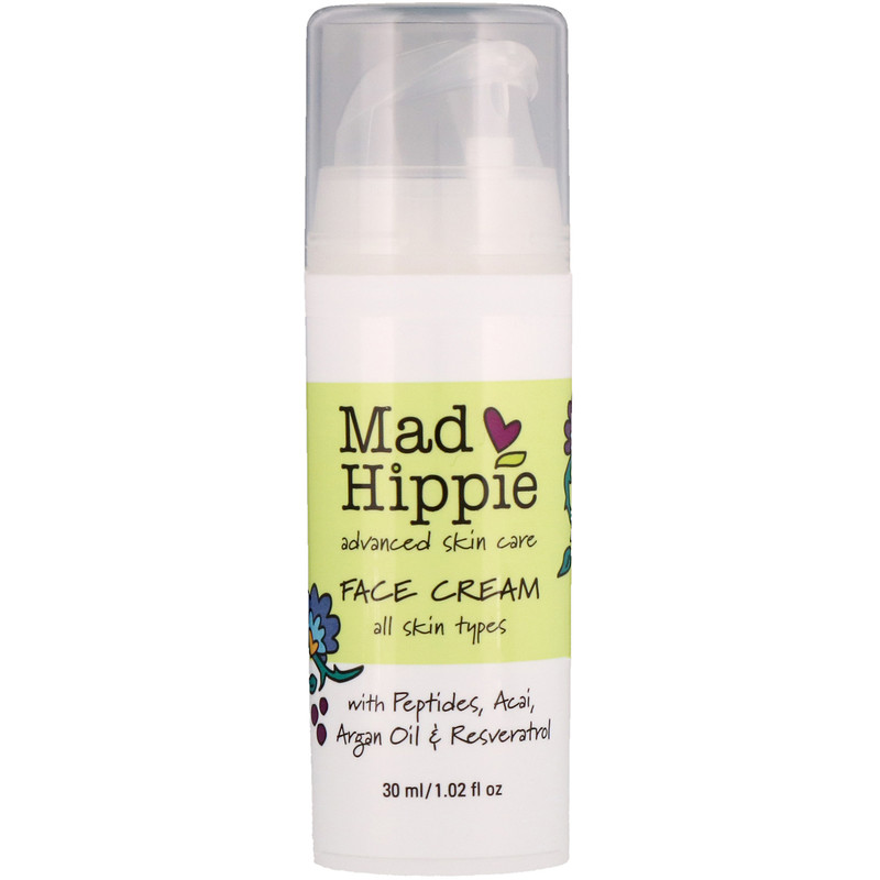 Mad Hippie Skin Care Products, Face Cream, 15 Actives, 1.0 fl oz (30 ml)