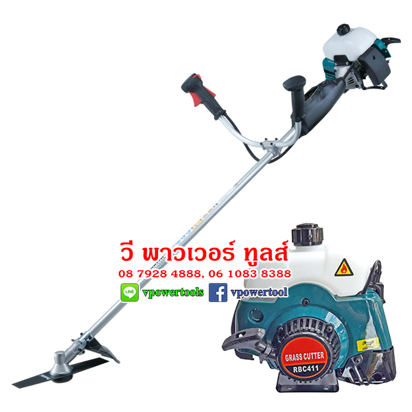 RBC411 เครื่องตัดหญ้าสะพายบ่า เครื่องยนต์เบนซิน 2 จังหวะ รุ่นประหยัด (ผสมออโต้ลูป 25:1)