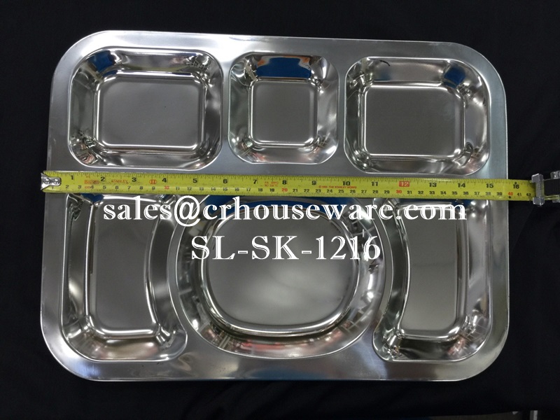 ถาดหลุมสแตนเลส-สี่เหลี่ยมใหญ่ (สินค้านำเข้า) SL-SK-1216
