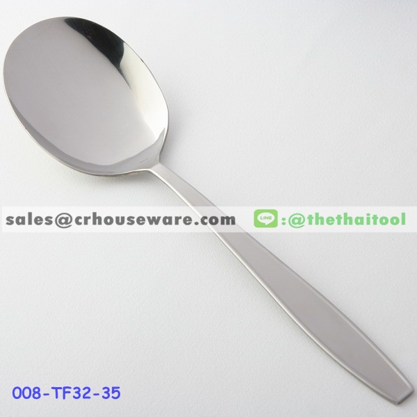 ทัพพีตักข้าว(ใหญ่)สแตนเลส 32 ลายกระดังงา RICE SERVER/ LARGE 008-TF32-35