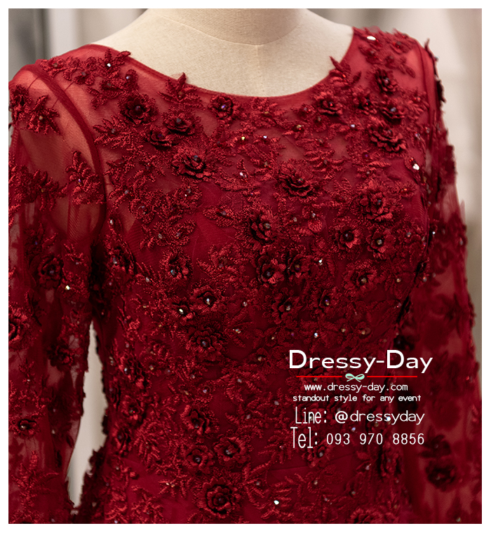 รหัส ชุดราตรี : PFL155 ชุดเจ้าภาพงานแต่ง เช้า กลางคืน ชุดแม่เจ้าสาว แม่เจ้าบ่าว อวบ อ้วน สวย หรูหรา อย่างมีระดับ