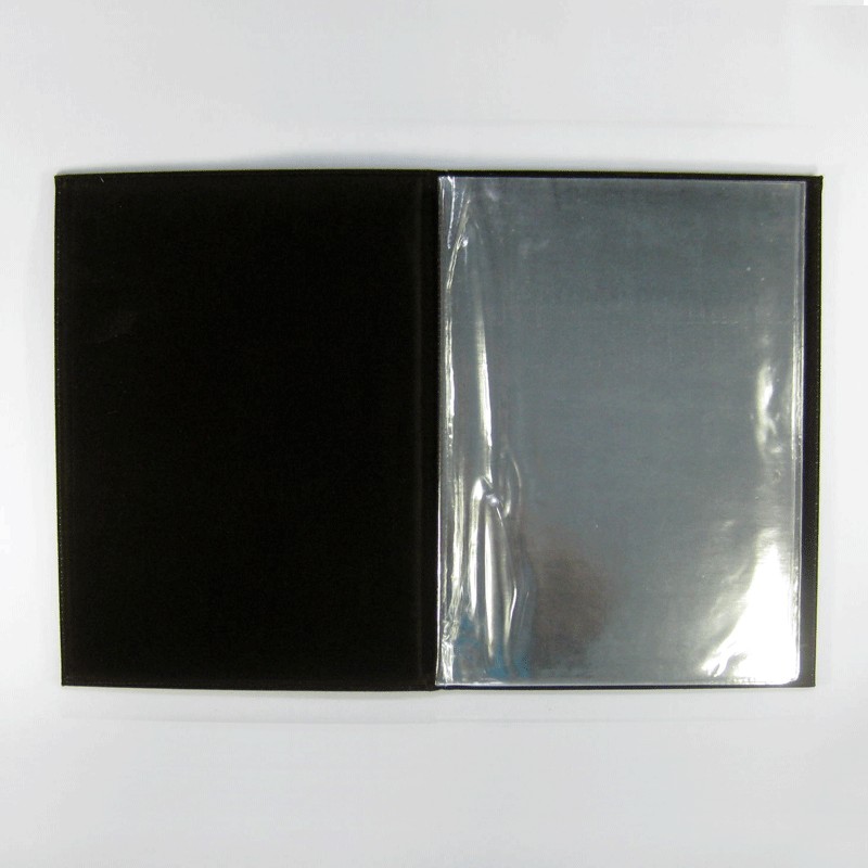 แฟ้มเมนูปกหนังอย่างดี ขนาด A4 ( 12 แผ่น ) สีน้ำตาล