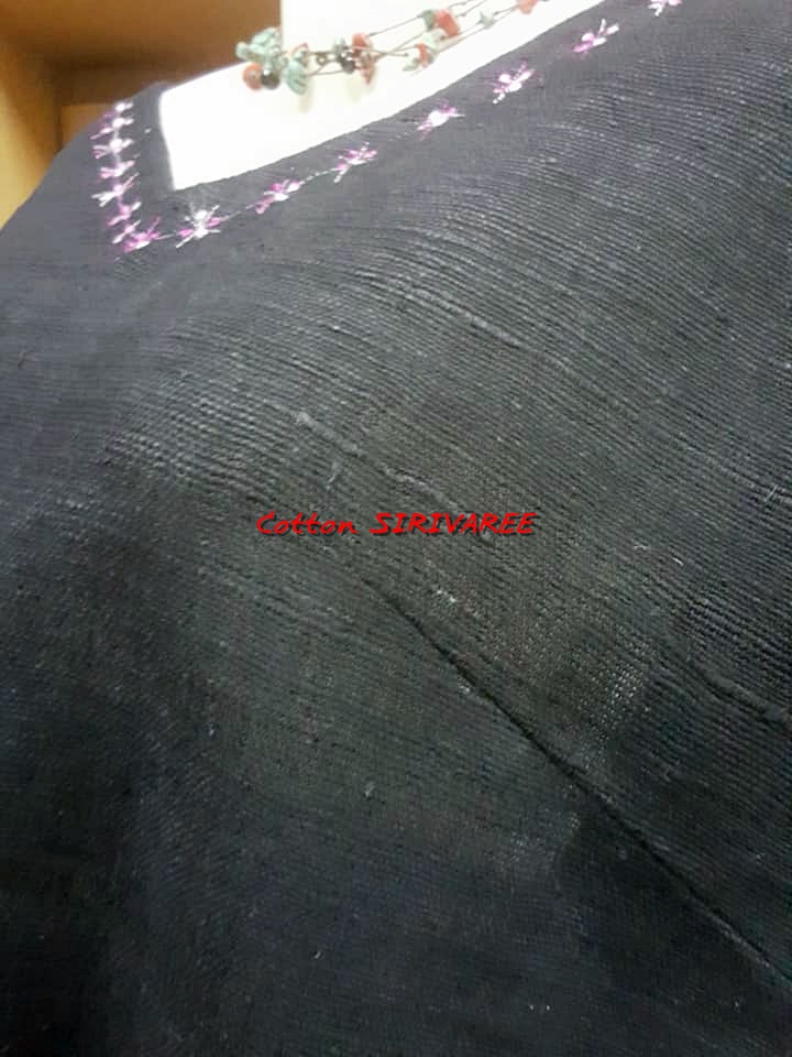 SIRIVAREE,SIVA Thai Cotton 100%, Polo shirt and hand embroidery By Cotton SIRIVAREE Top Thai Brand White, black ,blue ,the sugar L,XL