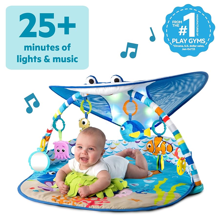 Bright Starts Disney Baby Finding Nemo Mr. Ray Ocean Light and Music Gym