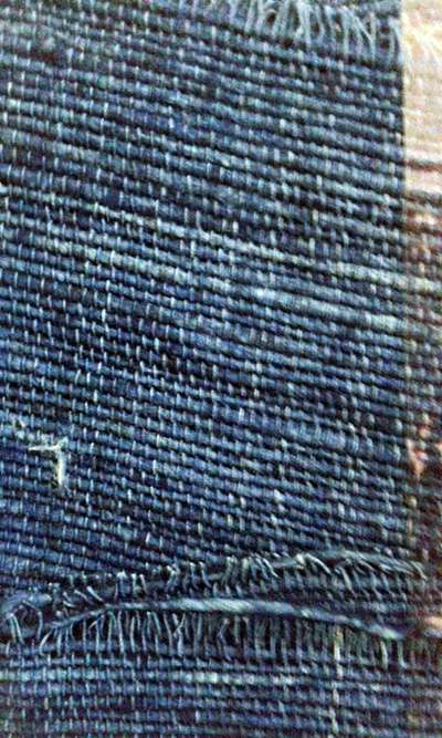 THAICOTTONSIVA ผ้าฝ้ายเข็นเส้นใหญ่ (Cotton of Handwoven is indigo dye (The cotton line large) สีคราม กว้าง 1 เมตร