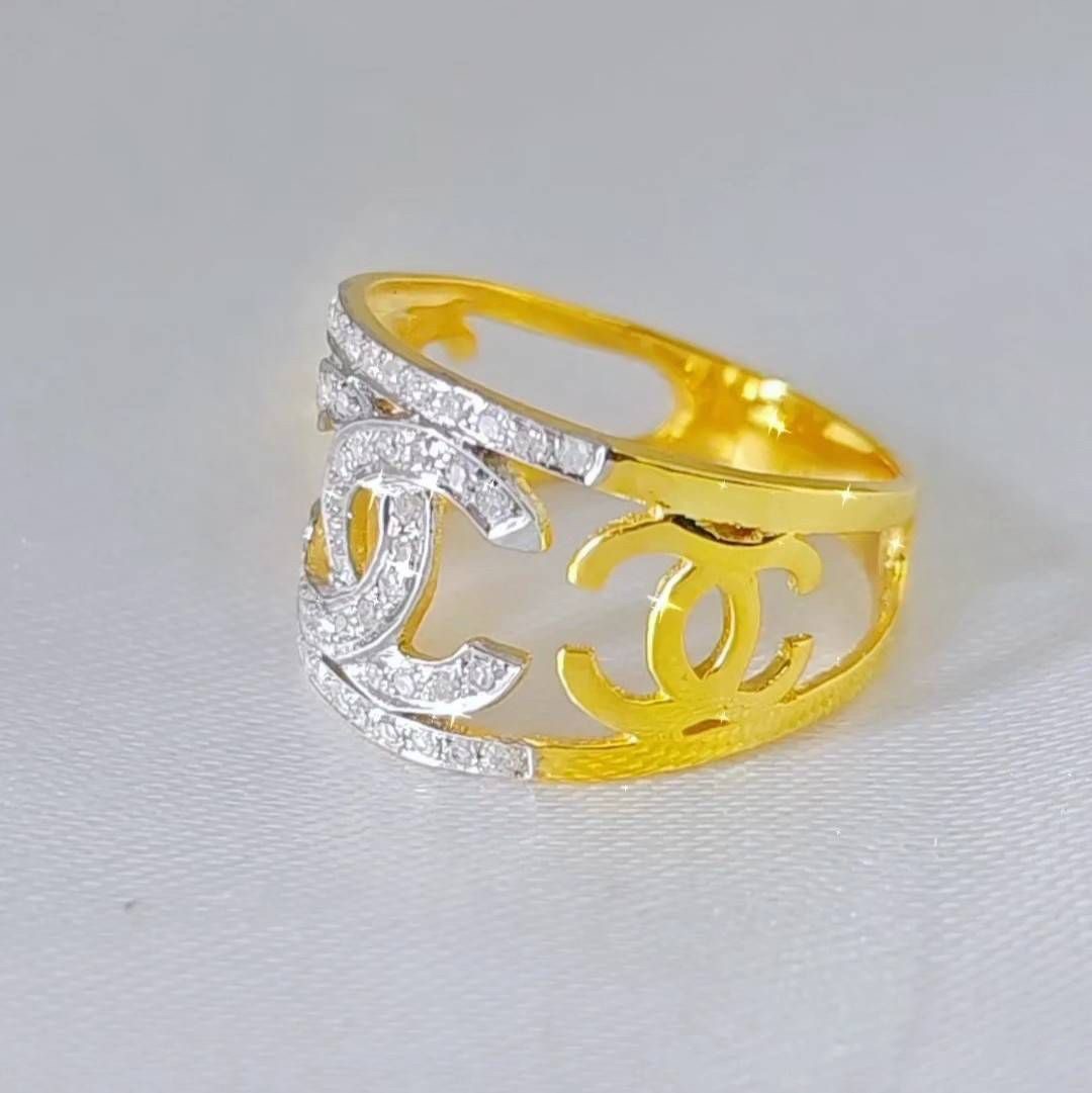 พร้อมส่งและสั่งผลิตแหวนเพชรCCหน้ากว้าง แหวนแต่งงาน แหวนหมั้น ใส่เที่ยว ออกงาน แหวนทองคำ 9K เพชรกุหลาบแท้ 0.17 กะรัต 4 เม็ด ราคาถูกมาก ส่งฟรี