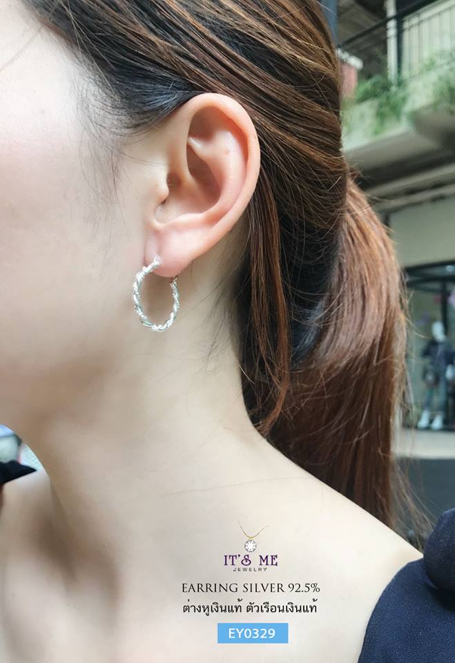 ต่างหูเงินแท้ แบบล็อค