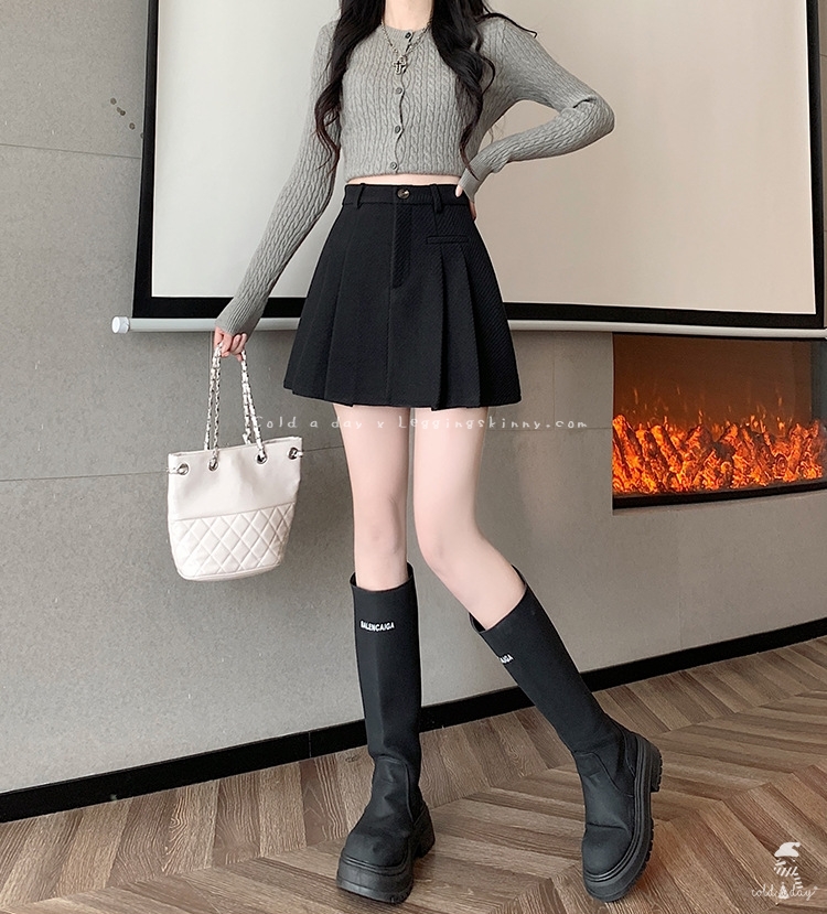 กระโปรงวูลมินิสเกิร์ต Mini Wool Skirt S-XL
