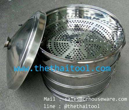 ซึ้ง 3 ชั้น สแตนเลส 60 cm. 008-RTX-259B-32,รังถึงสเตนเลส ,STEAMER POT,CHINESE STEAMER POT