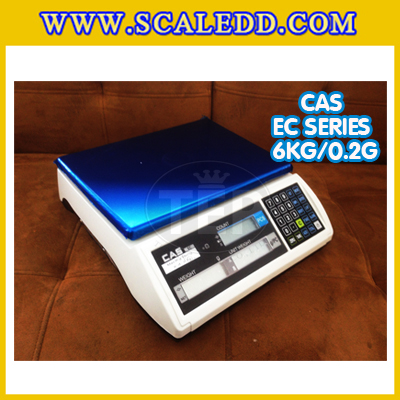 เครื่องชั่งนับจำนวนตั้งโต๊ะ6kg เครื่องชั่งน้ำหนัก6kg เครื่องชั่ง6kg กิโล ตาชั่งนับชิ้นงาน6kg เครื่องชั่งดิจิตอล6kg. ความละเอียด0.2g ยี่ห้อ CAS รุ่น EC (เครื่องชั่งผ่านตรวจรับรอง)
