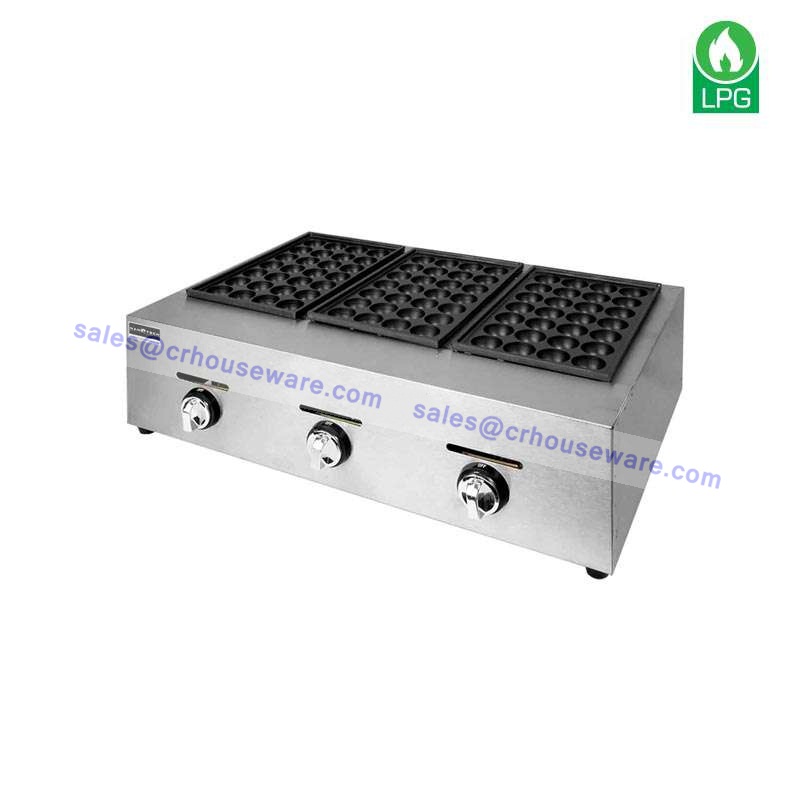 เตาแก๊สทาโกะยากิ 3 หัวเตา ถาด 84 หลุม 055-SBC-NT-877