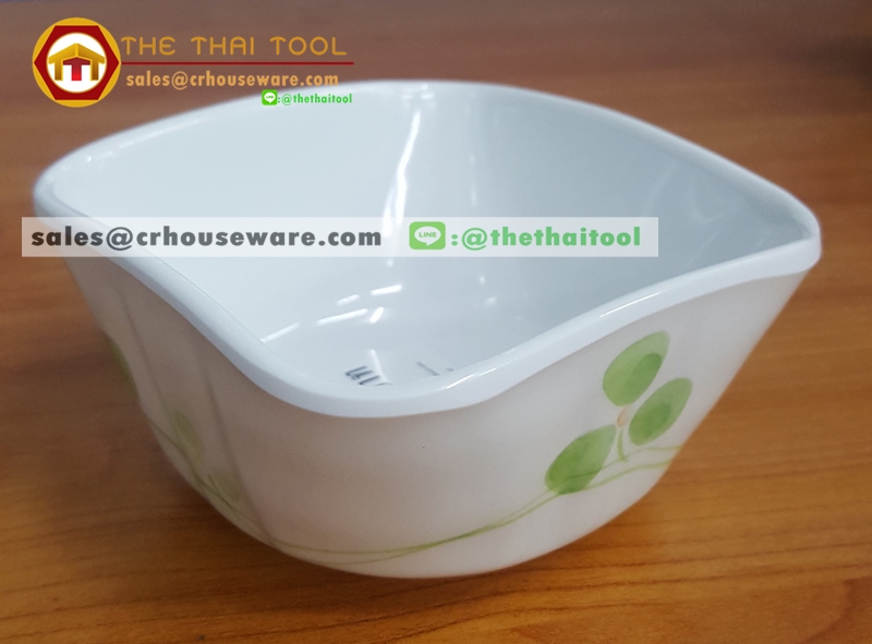 ถ้วยสี่เหลี่ยม 4นิ้ว Square bowl-L รหัส ML-W-22,ถ้วยเหลี่ยมใส่สลัดญี่ปุ่น,ถ้วยใส่สลัดทานหนึ่งคนร้านญี่ปุ่น