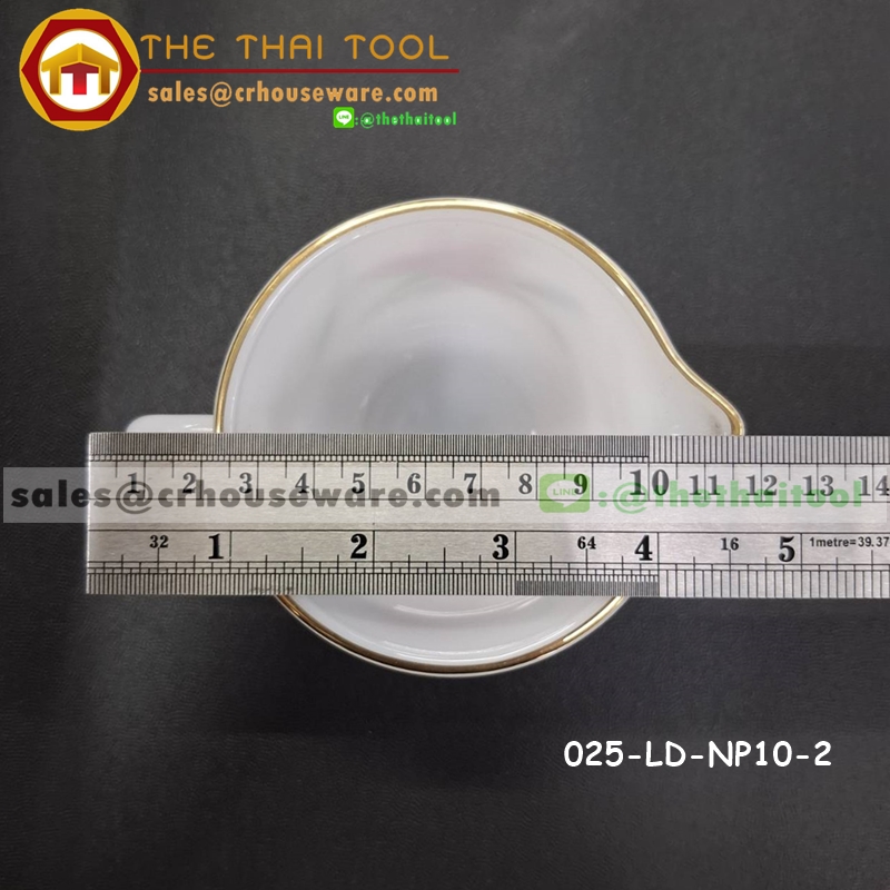 โถนมเนื้อมุก ลายโนเบิ้ลพิ้ง 025-LD-NP10-2 Noble Pink Dinner