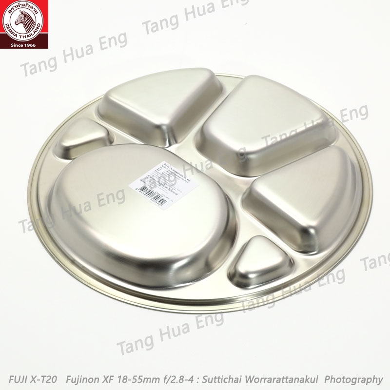 Zebra ถาดหลุมกลมสเตนเลส 35 ซม. ตราหัวม้าลาย