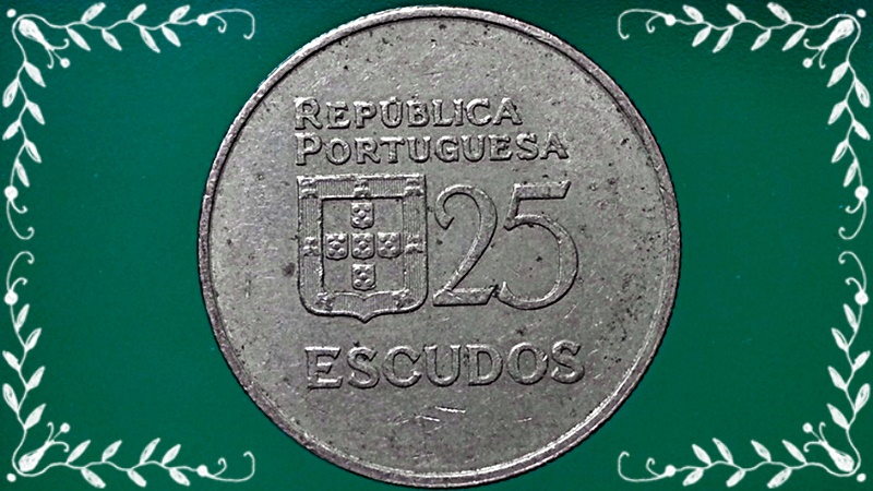เหรียญ เงินตรา ประเทศ โปรตุเกส Escudos 1980