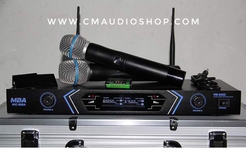 ไมค์ลอยคู่ MBA MB-666U (ย่านความถี่ UHF)