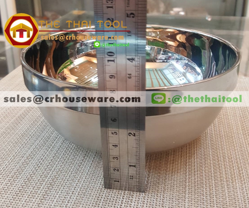 ชามสแตนเลส 2 ชั้น 18 ซม. 008-MP304