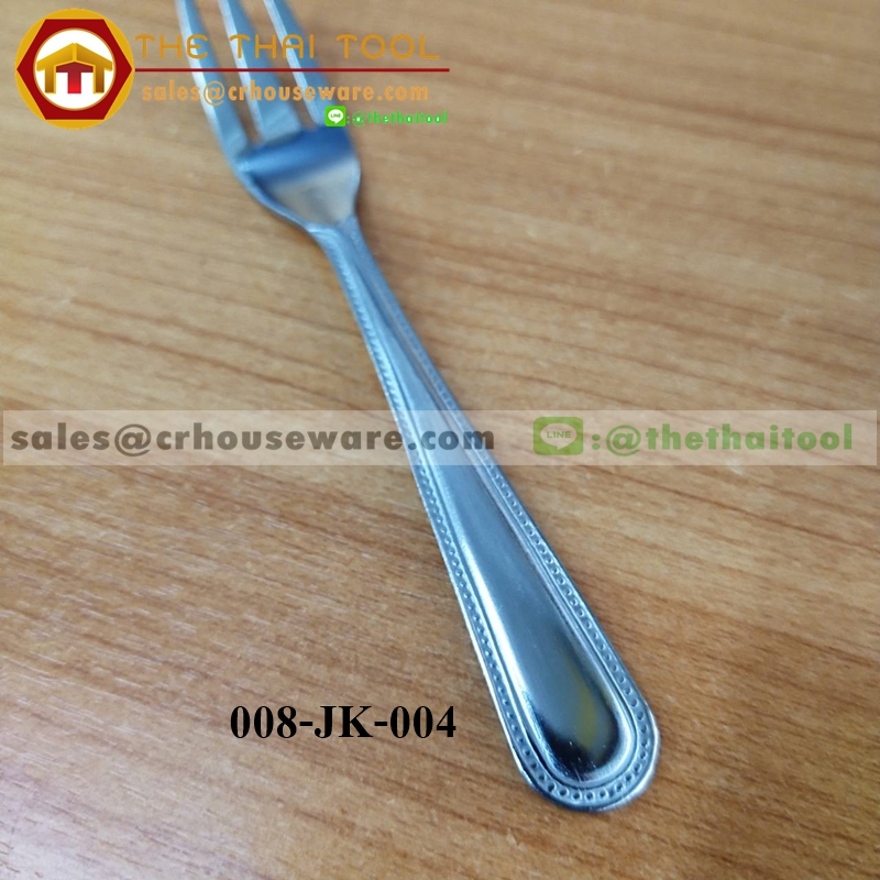 ส้อมจิ้มผลไม้สแตนเลส ส้อมจิ้มผลไม้จากัวร์ ลายเอมเมอรัลด์ (1โหล/12คัน)