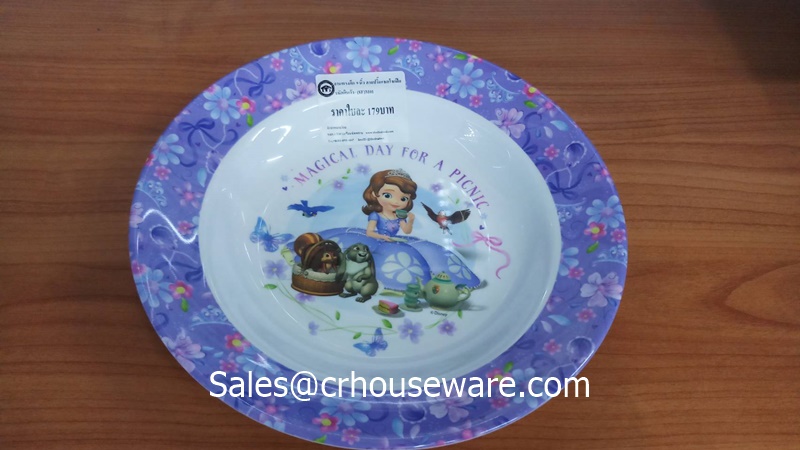 จานทรงลึก 9 นิ้ว ลายsofia