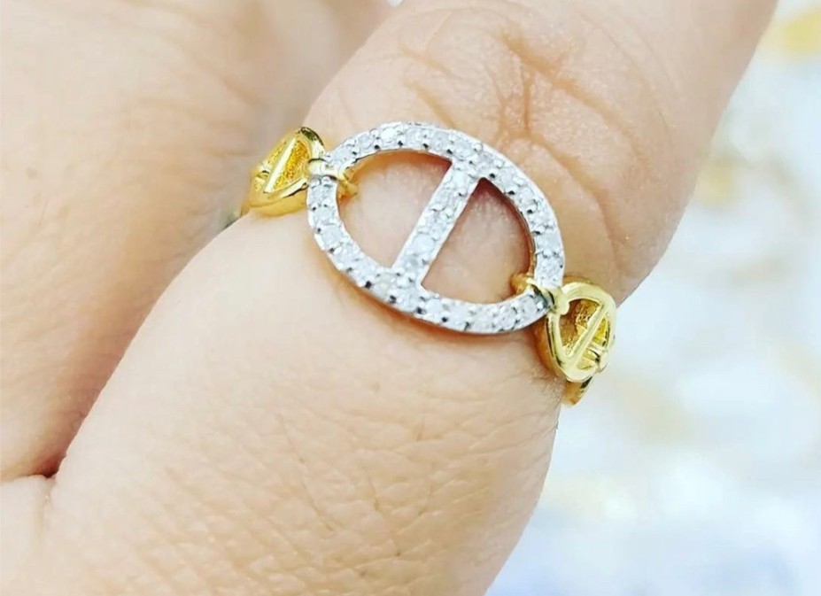 พร้อมส่งและสั่งผลิตแหวนเพชรแบรนด์หรู แหวนแต่งงาน แหวนหมั้น ใส่เที่ยว ออกงาน แหวนทองคำ 9K เพชรกุหลาบแท้ 0.15 กะรัต 29 เม็ด ราคาถูกมาก ส่งฟรี