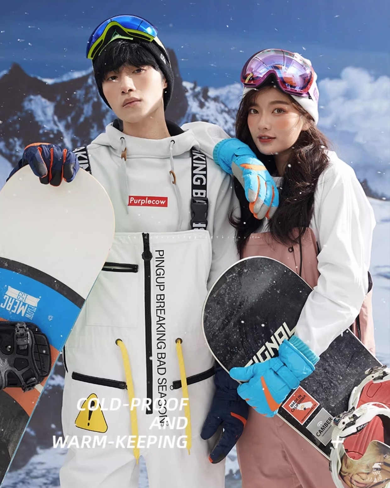 ถุงมือกันหิมะ ถุงมือสกี กันหิมะทัชสกรีน ชาย/หญิง มี 3 สี