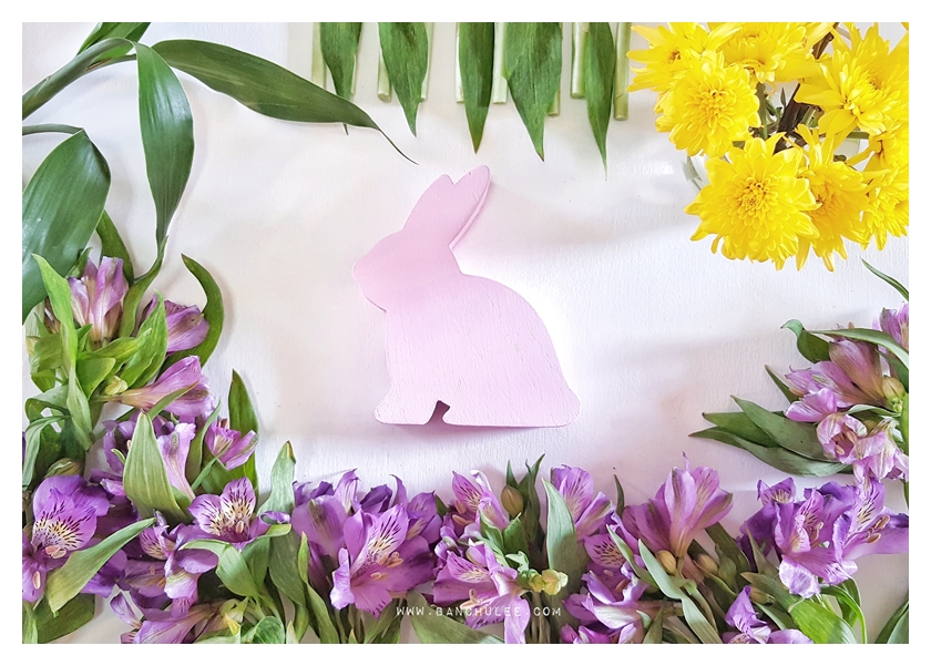 Wooden Bunny - Spring Beauty
