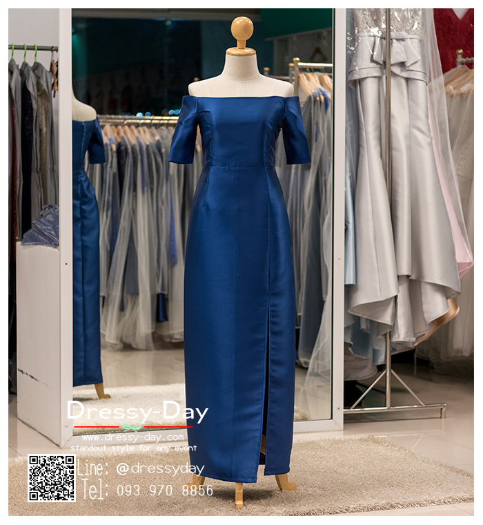 รหัส ชุดราตรี :PFL067 ชุดราตรียาวมีแขน สวยหวานหรู ราตรียาวสีเนวี่บลู ผ้าไหม สวยหรูแบบเรียบโก้ และใส่ได้หลากหลายโอกาสคร๊าา มาพร้อมซับในอย่างดี คัตติ้งเนี๊ยบๆ สีน้ำเงิน