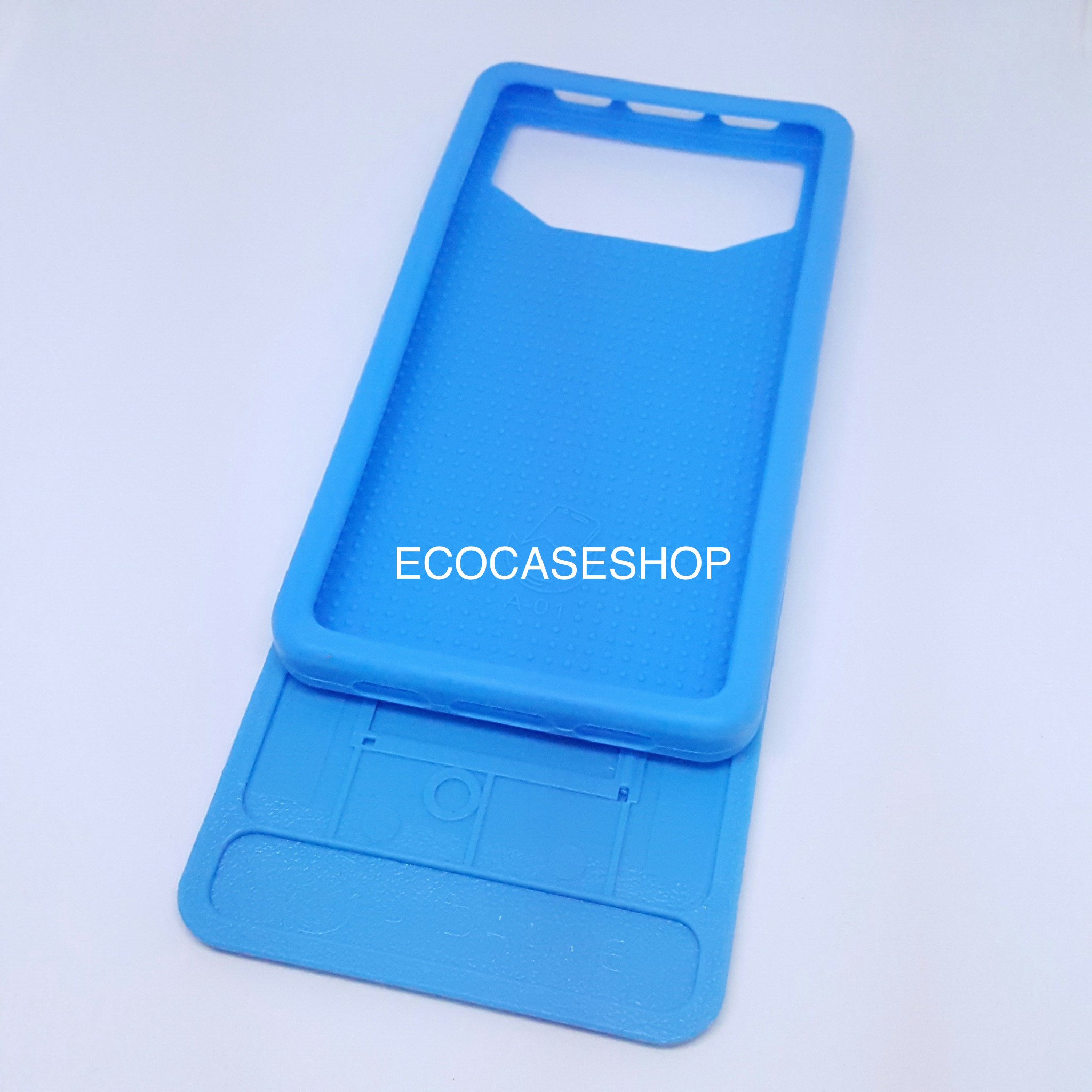 เคสฝาหลัง no.4 สำหรับหน้าจอ 5.3-5.6นิ้ว สีฟ้า