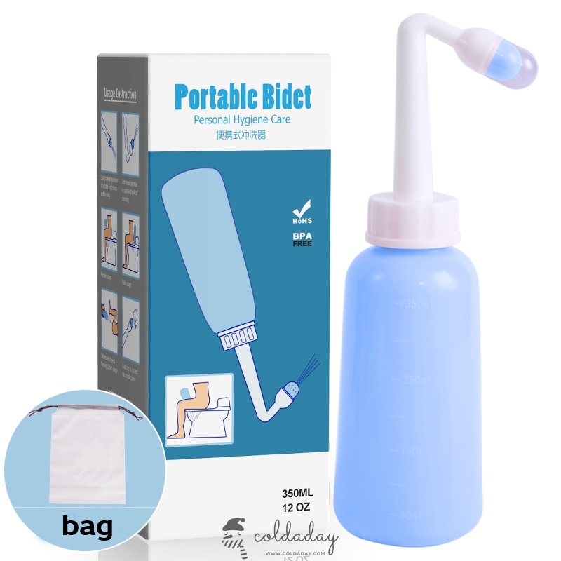 Portable Bidet ที่ฉีดชำระแบบพกพา รุ่นหัวงอ 350 ml.