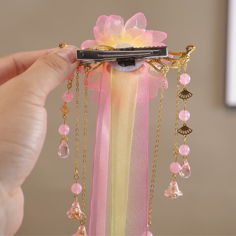 พร้อมส่ง กิ๊บติดผมตรุษจีน เด็ก ยางรัดผม ประดับพู่