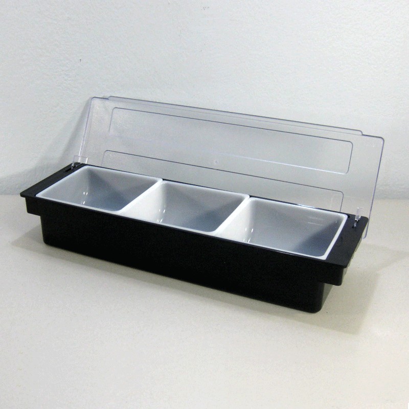 กล่องพลาสติกใส่เครื่องเคียง 3 ช่อง ( Condiment holder )