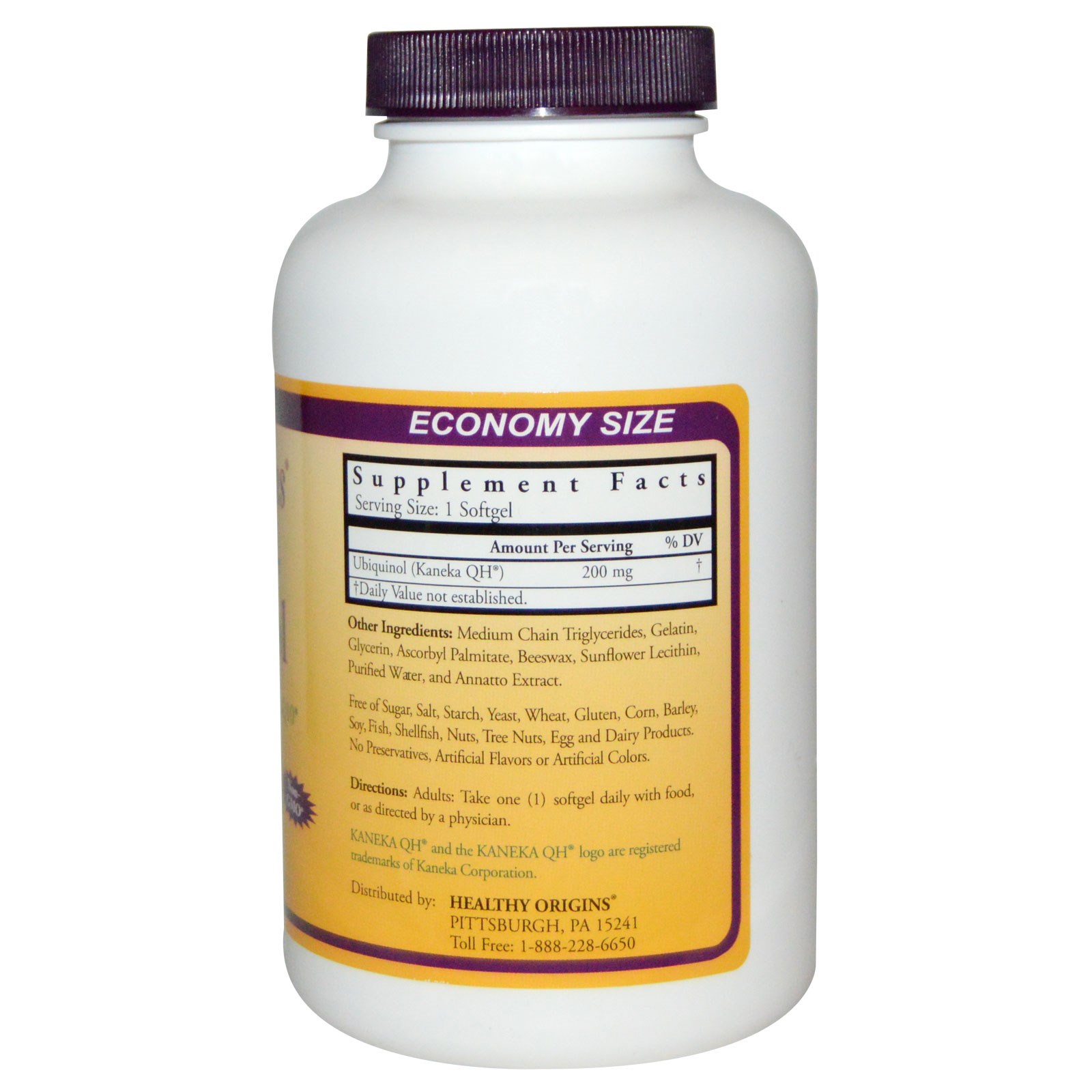 (Pre-order)**Economy Size**Healthy Origins,Ubiquinol 200 mg150softgels(Kaneka QH)ดูดซึมได้ดีกว่า CoQ10 ทั่วไป ช่วนถนอมผิวพรรณให้ดูสดใสเปล่งปลั่ง ลดริ้วรอยก่อนวัย