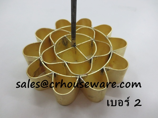 พิมพ์ขนมดอกจอกทองเหลือง เบอร์ 2 รหัส 016-DJT-9