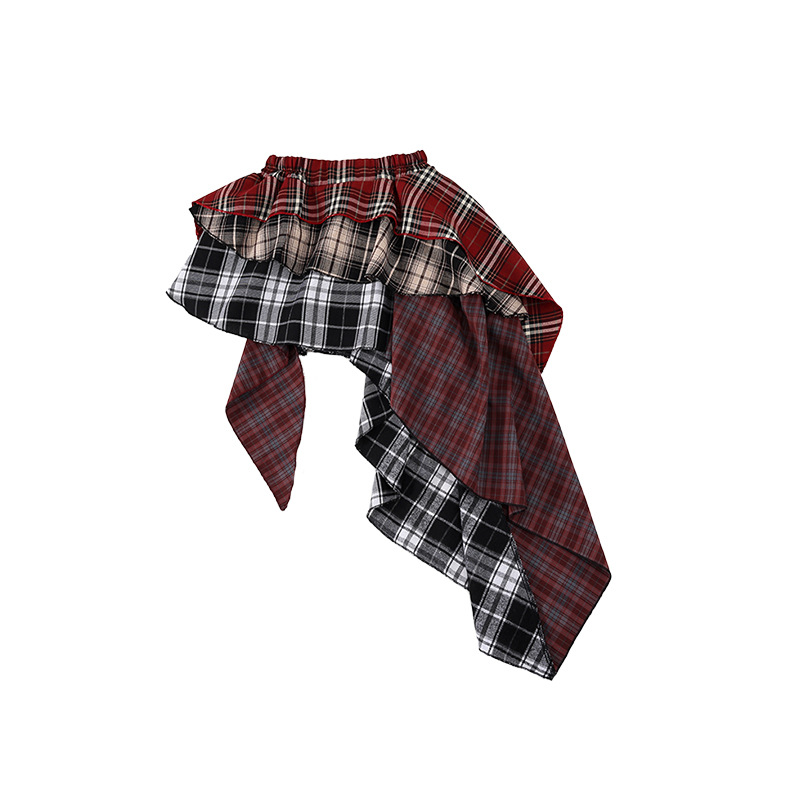 พร้อมส่ง**ชุดเต้น ชุดเซ็ทเสื้อแขนยาวเขียว+กางเกงขาสั้น กระโปรงสก๊อตแดง