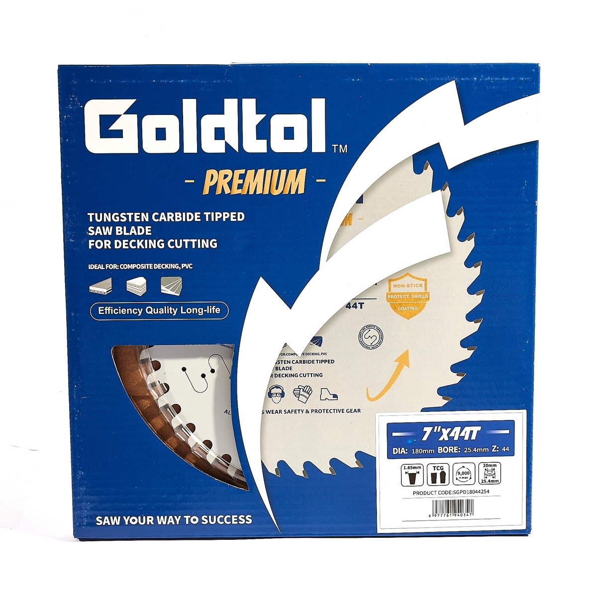 GOLDTOL ใบเลื่อยตัดไม้คอมโพสิต 7" (180 มม.) x 44 T