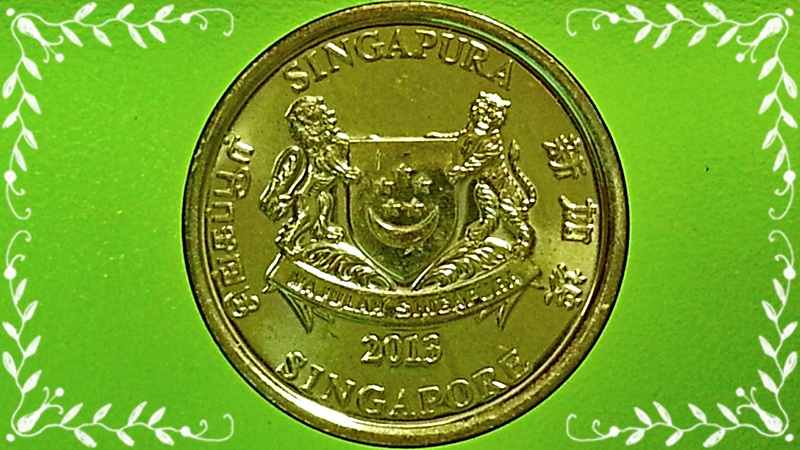 เหรียญ เงินตรา ประเทศ สิงคโปร์ Cents 2013